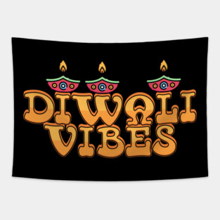 Retro Diwali Vibes Tapestry
