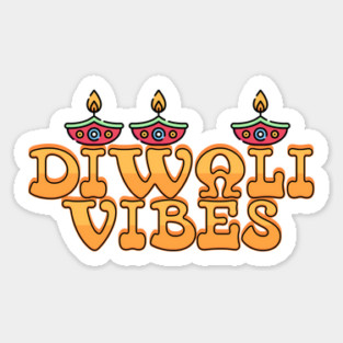 Retro Diwali Vibes Sticker