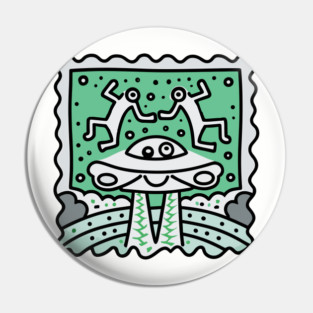 Keith Haring Inspired Alien connection Pin