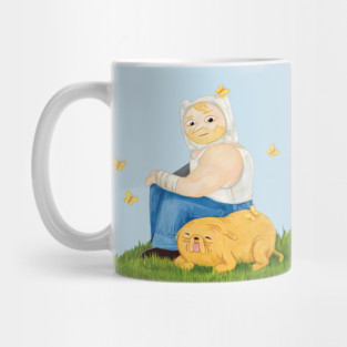 Farm world Finn and Jake - Fionna and Cake / Adventure Time fan art Mug