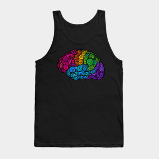 Rainbow brain Tank Top