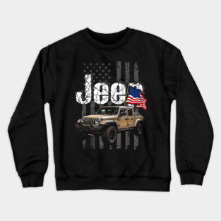 Jeep Gladiator JT series Jeepcar JEEP Flag Crewneck Sweatshirt
