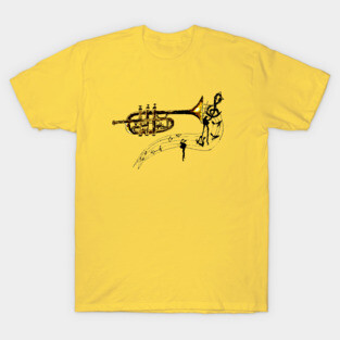Trumpet with music notes T-Shirt