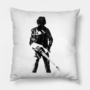 Bruce Springsteen Vintage / Guitarist Retro Style Pillow