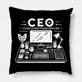 CEO Chief Everything Officer Pillow