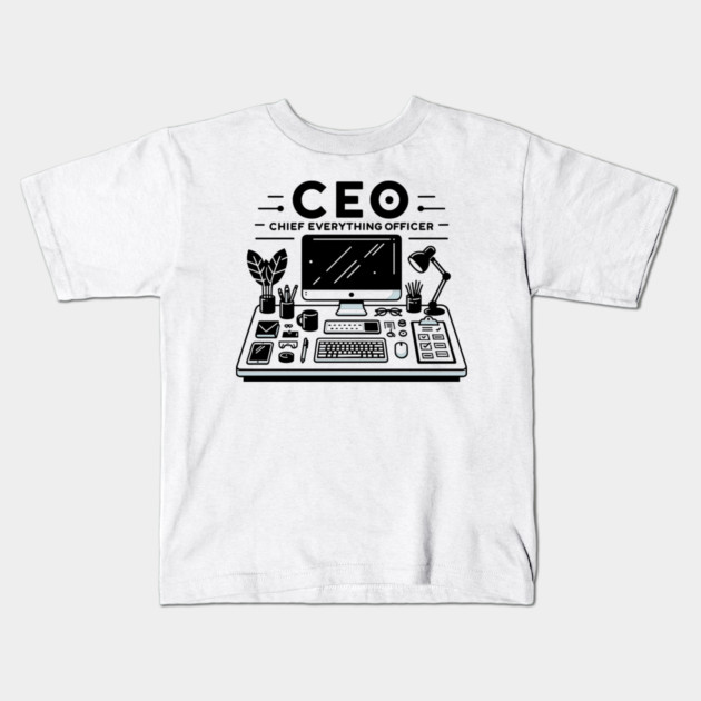 CEO Chief Everything Officer Kids T-Shirt by Frank Ring