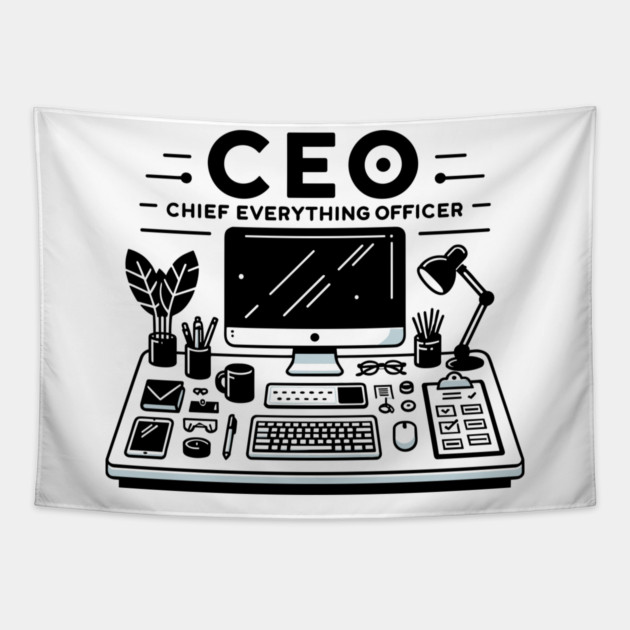 CEO Chief Everything Officer Tapestry by Frank Ring