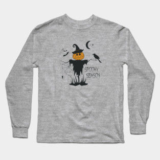 Halloween Pumpkin Headed Scarecrow Long Sleeve T-Shirt