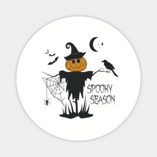 Halloween Pumpkin Headed Scarecrow Magnet