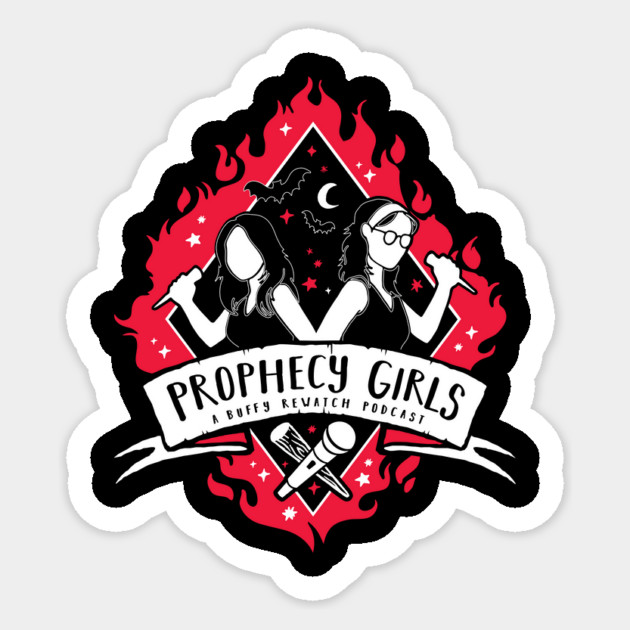 Steph and Kara Silhouette Sticker by Prophecy Girls Podcast
