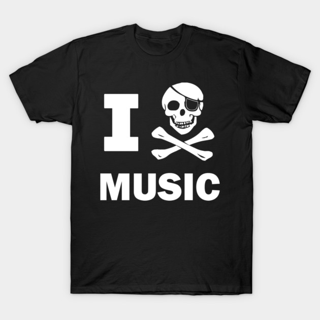 I Pirate Music T-Shirt by WolfMerrik
