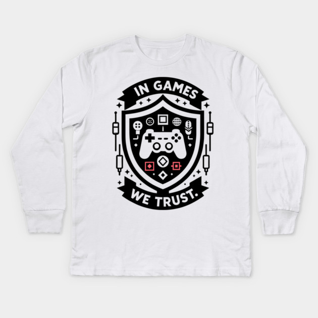 Gamers Never Die They Respawn Kids Long Sleeve T-Shirt by Frank Ring