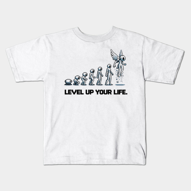 Level up Your Life Kids T-Shirt by Frank Ring