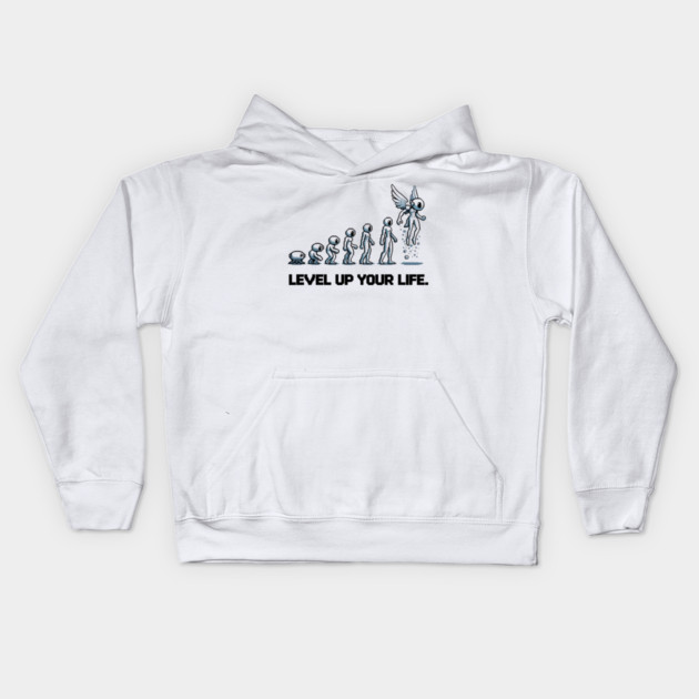 Level up Your Life Kids Hoodie by Frank Ring