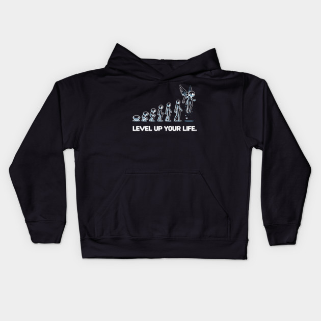 Level up Your Life Kids Hoodie by Frank Ring