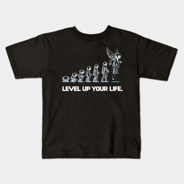 Level up Your Life Kids T-Shirt by Frank Ring