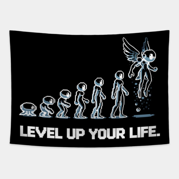 Level up Your Life Tapestry by Frank Ring