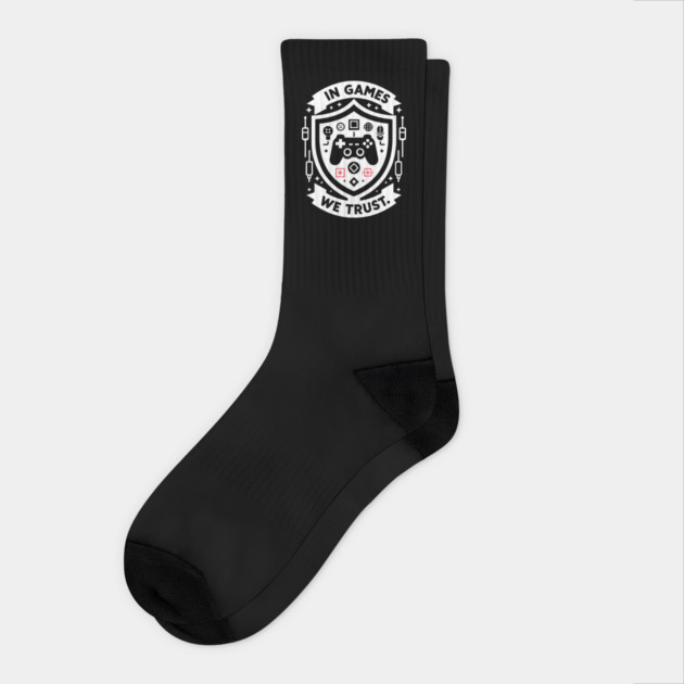 In Games We Trust Socks by Frank Ring