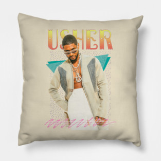 Usher Retro Aesthetic Fan Art Pillow