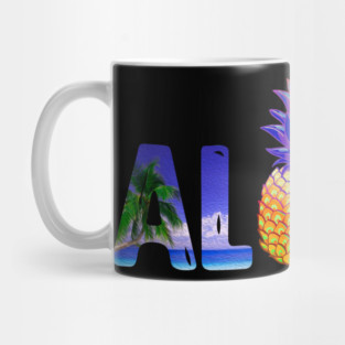 Tropical Luau Costume Party Tee Pineapple hibiscus flowers T-Shirt Mug