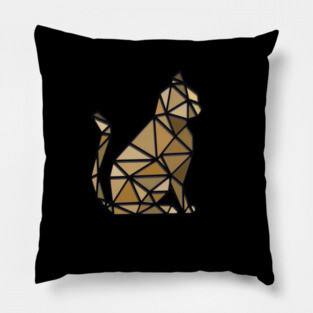 geometric cat Pillow