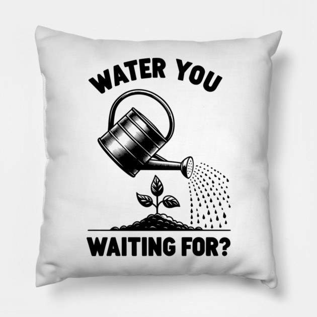 Water You Waiting For? Pillow by Frank Ring
