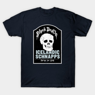 Black Death Icelandic Schnapps Tombstone (Distressed) T-Shirt