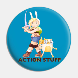 Action Stuff!! Fionna and Cake / Adventure Time fan art Pin