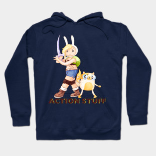 Action Stuff!! Fionna and Cake / Adventure Time fan art Hoodie