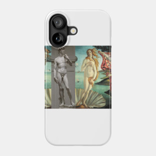 Virtual Meeting of David and Aphrodite  #Virtual #Meeting #David #Aphrodite Phone Case