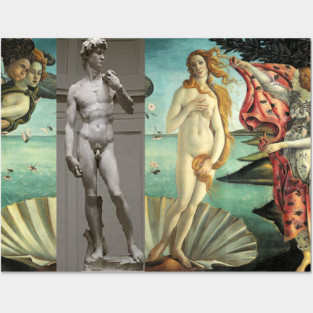 Virtual Meeting of David and Aphrodite  #Virtual #Meeting #David #Aphrodite Posters and Art
