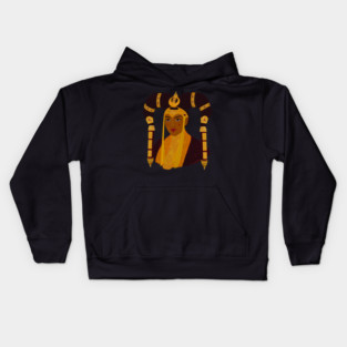 Afro Space Queen Pigtails Kids Hoodie