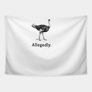 Allegedly  Letterkenny Ostrich Joke Tapestry