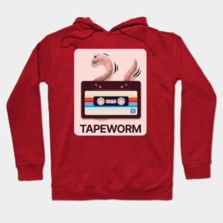 Tapeworm. A worm that eats tapes. Hoodie