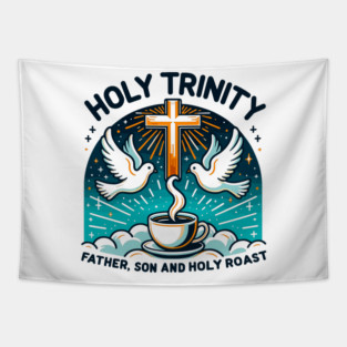 Holy Trinity Father Son and Holy Roast Tapestry