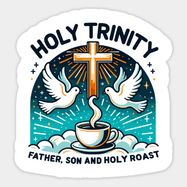 Holy Trinity Father Son and Holy Roast Magnet by Frank Ring
