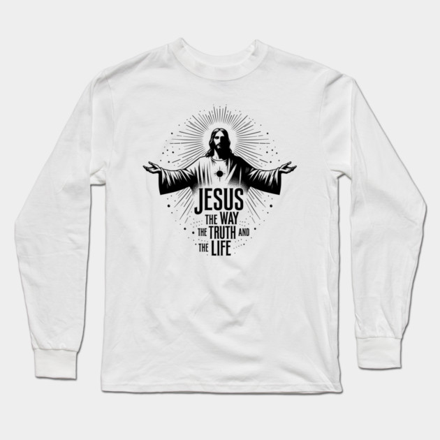 Jesus The Way The Truth and The Life Long Sleeve T-Shirt by Frank Ring