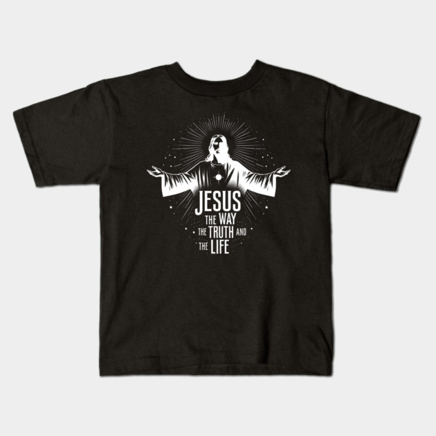 Jesus The Way The Truth and The Life Kids T-Shirt by Frank Ring