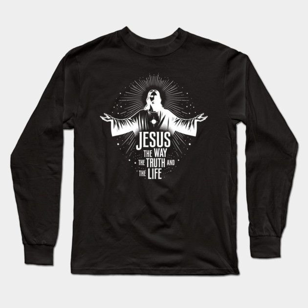 Jesus The Way The Truth and The Life Long Sleeve T-Shirt by Frank Ring
