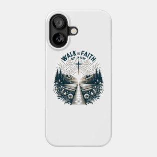 Walk in Faith Not in Fear Phone Case
