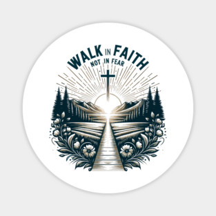 Walk in Faith Not in Fear Magnet