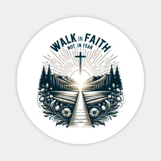 Walk in Faith Not in Fear Magnet by Frank Ring