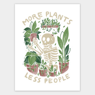 More Plants Less People Sticker