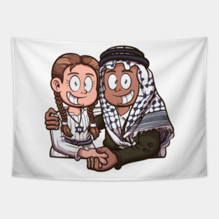 Israel And Palestine Love Tapestry