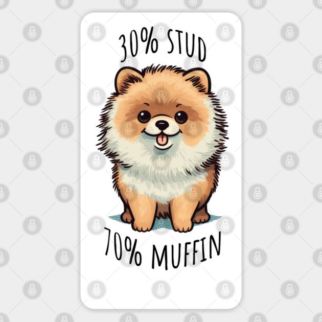 30% Stud 70% Muffin cute funny dog design Sticker by Luxinda