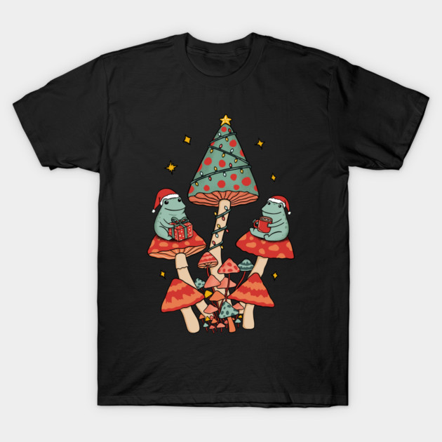 Classic Christmas Mushrooms T-Shirt by coffeeman