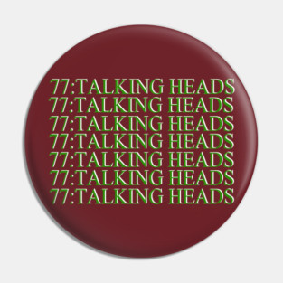 Talking Heads Hipster Boho Pin