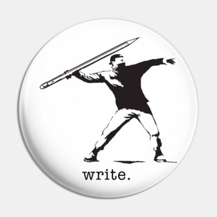 Pencil Thrower Banksy - WRITE Pin