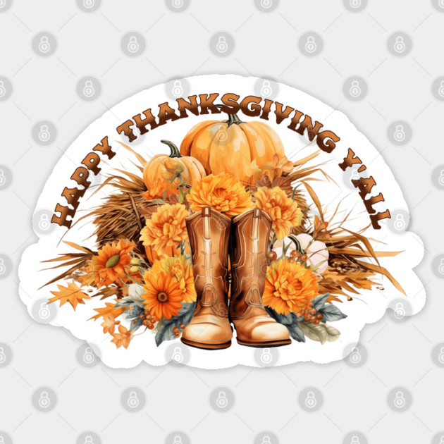 Western Thanksgiving Sticker by HolidayBug