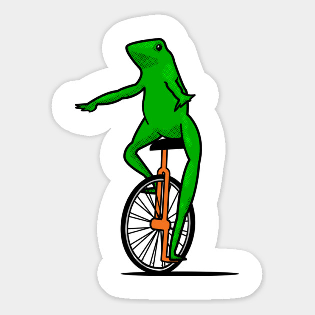 Dat Boi Unicycle Frog T-Shirt Magnet by dumbshirts